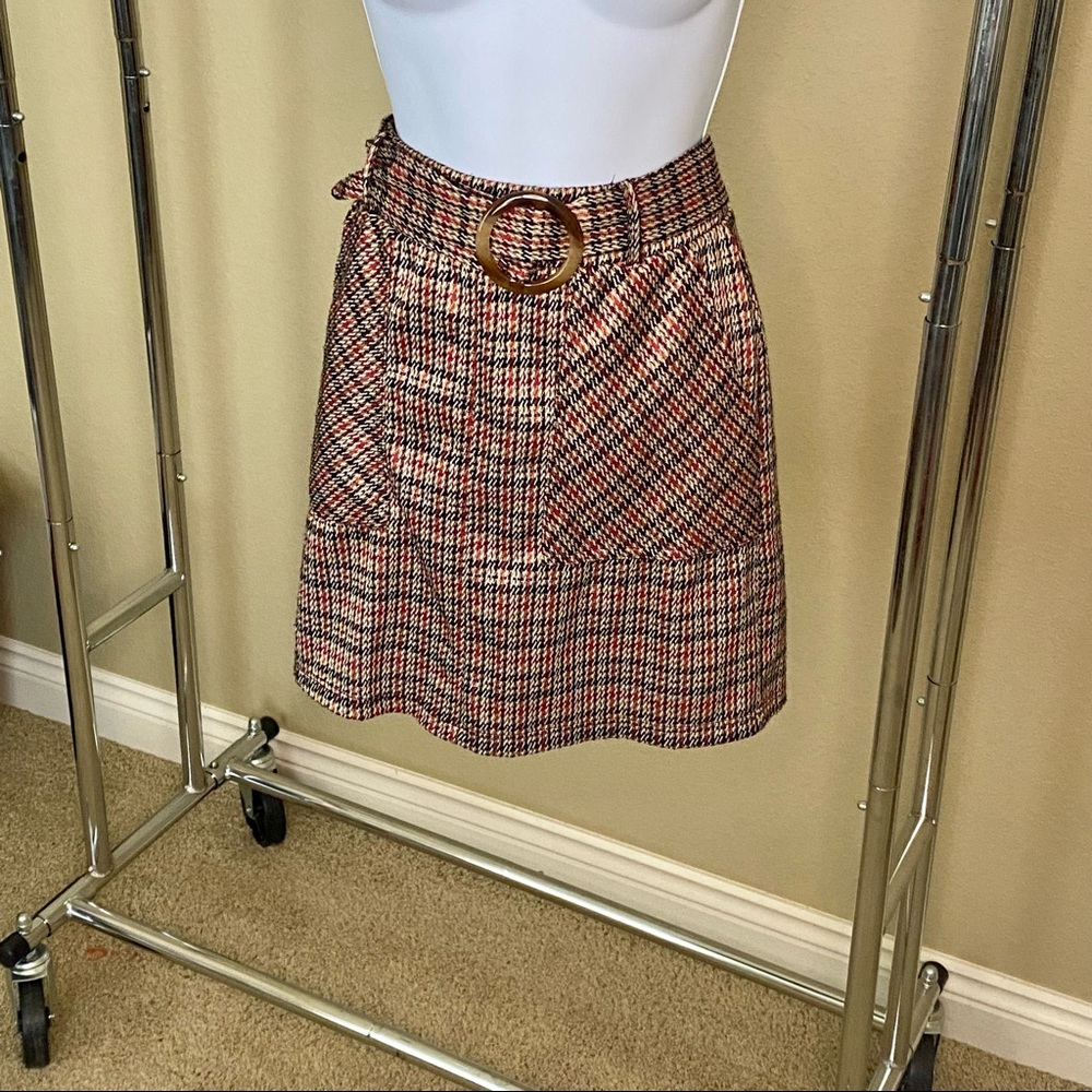 Altar’d State plaid skirt with pockets and belt